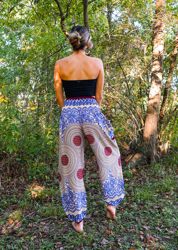 Brown Mandala Harem Pants - Lamsri Bohemian