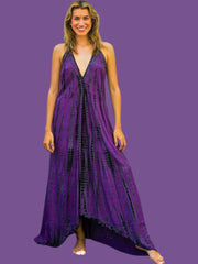 Midnight Amethyst Tie Dye Maxi Dress