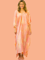 S3573- Shibori Tie Dye Kaftan