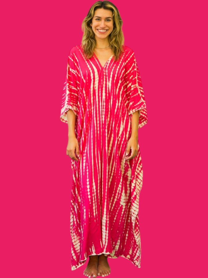 S3565- Shibori Tie Dye Kaftan