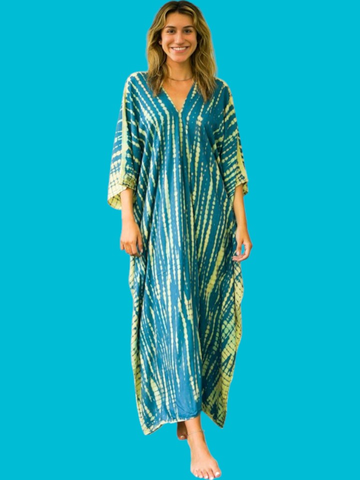 S4114- Shibori Tie Dye Kaftan