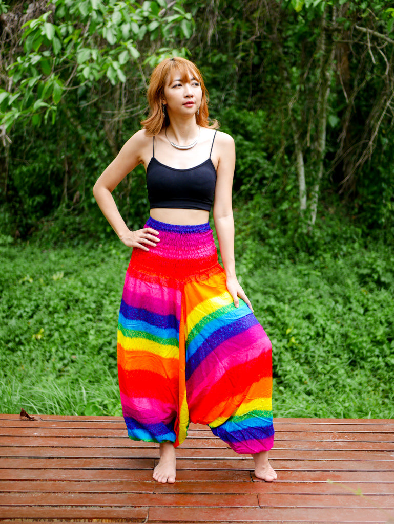 Rainbow Low Cut Harem Pants