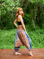 Earth Tone Mandala Low Cut Harem Pants