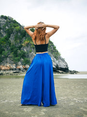 Royal Blue Wide Leg Palazzo Pants