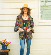 Nomad Charm Hippie  Hooded Jacket Cardigan with Pockets