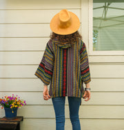 Nomad Charm Hippie  Hooded Jacket Cardigan with Pockets