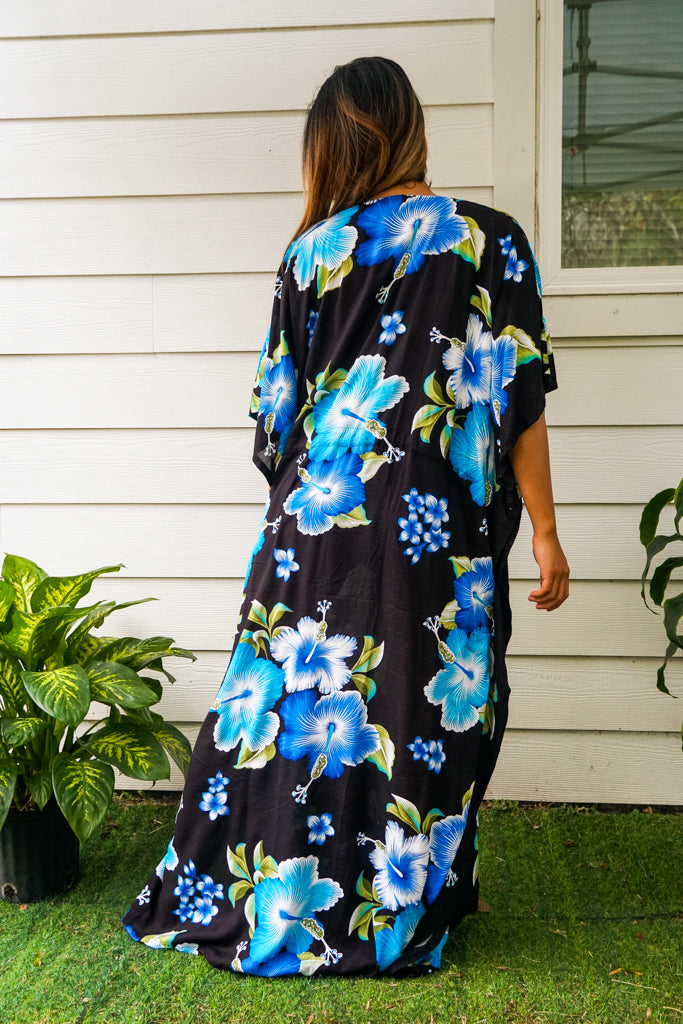 Blue Hibiscus Kaftan