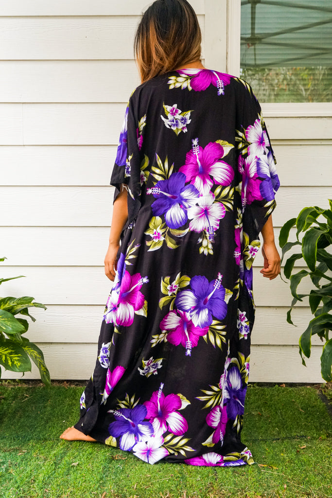 Purple Hibiscus Kaftan