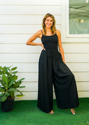 Black Wide Leg Palazzo Pants
