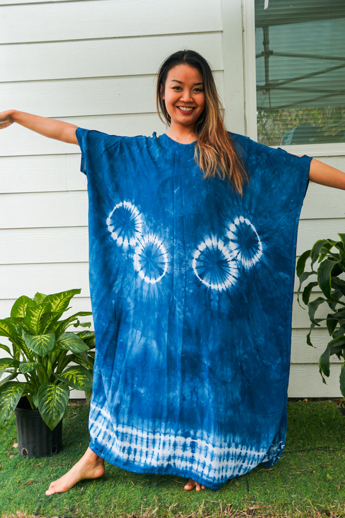 K0862- Shibori Tie Dye Kaftan