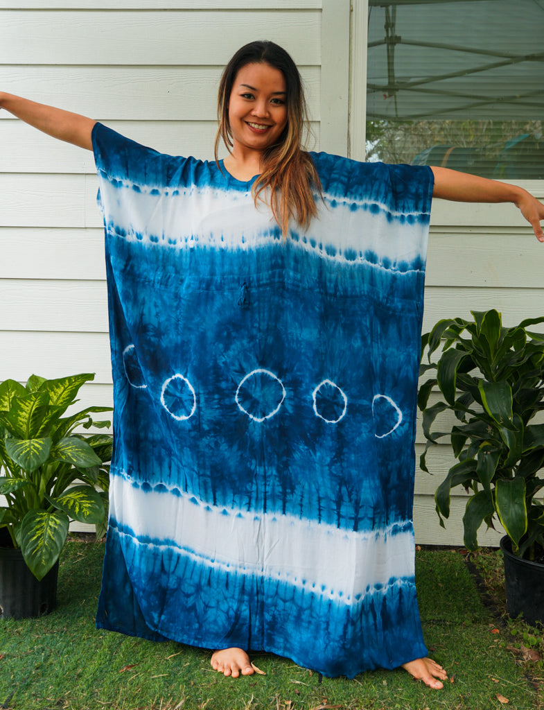 K0901- Shibori Tie Dye Kaftan