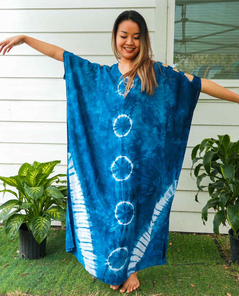 K0912- Shibori Tie Dye Kaftan