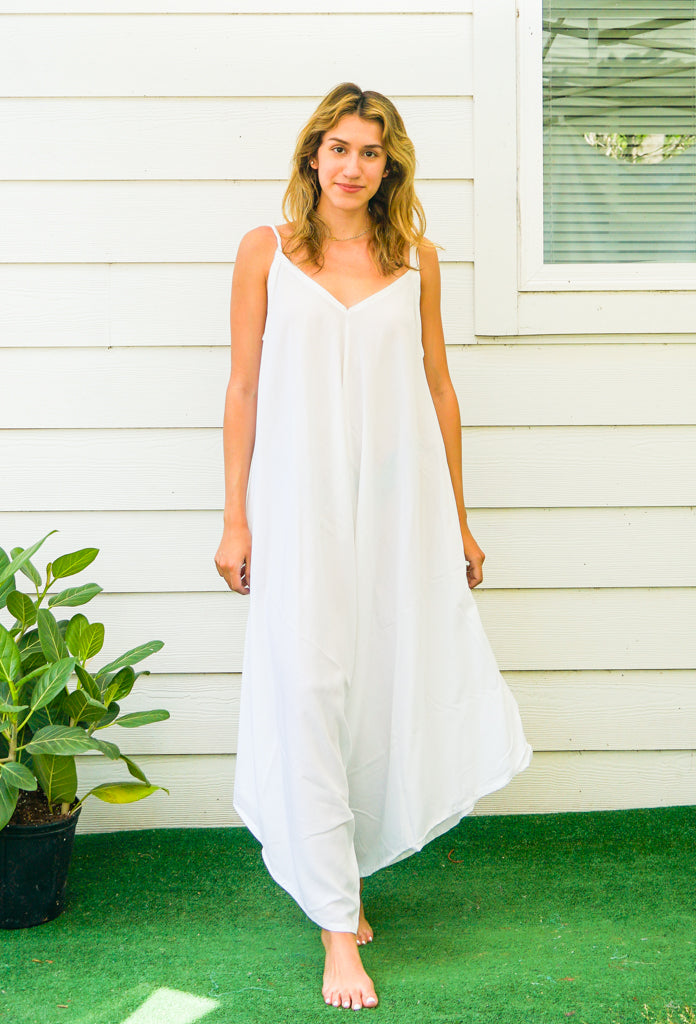 Plain White Jumpsuit