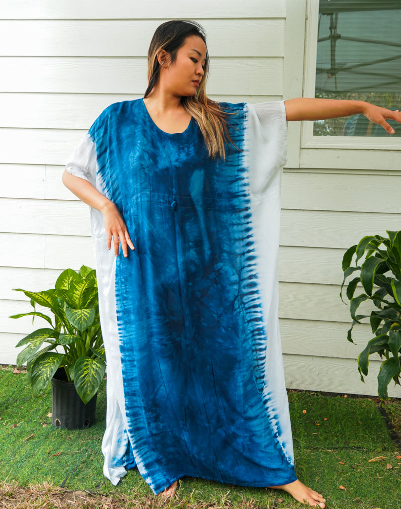 K0960- Shibori Tie Dye Kaftan