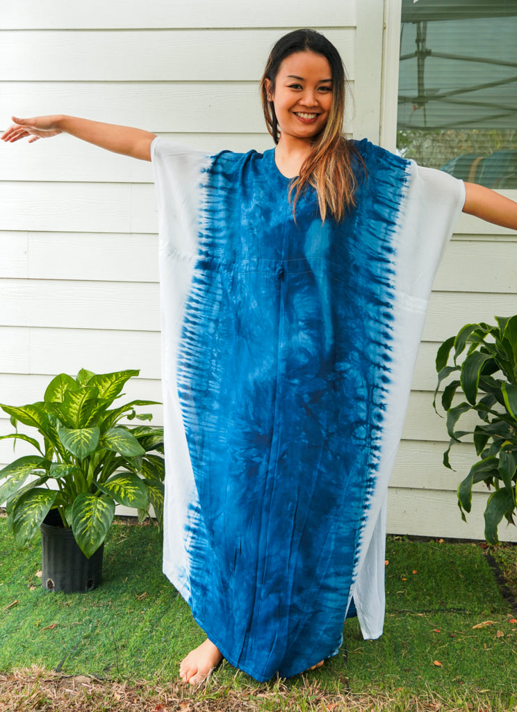 K0960- Shibori Tie Dye Kaftan