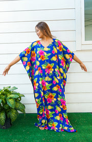 Pineapple Hibiscus Kaftan