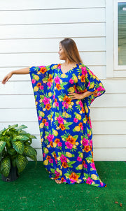 Pineapple Hibiscus Kaftan