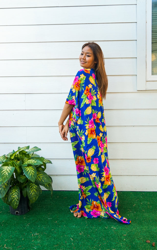 Pineapple Hibiscus Kaftan