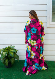 Pink Lovely Hibiscus Kaftan