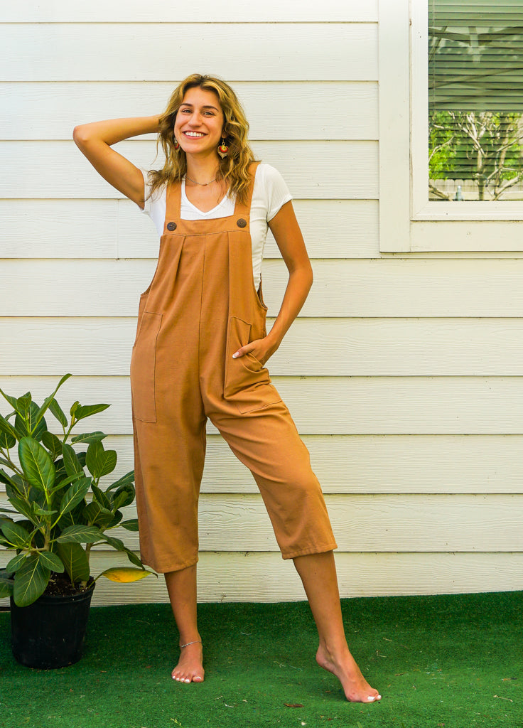 Organic Cotton Jumpsuit Pants with Pockets