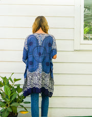 Blue Mandala Kaftan Blouse