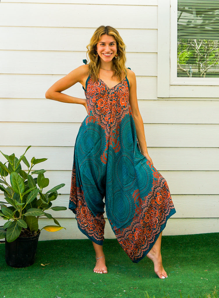 Teal Mandala Jumpsuit