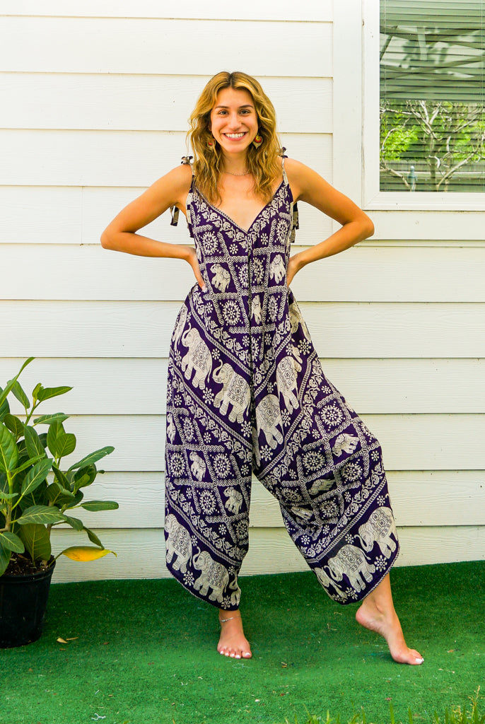 Purple Elephant Jumpsuit