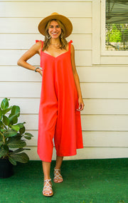 Scarlet Organic Cotton Jumpsuits with Pockets