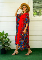 Red Florals Kaftan