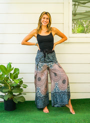 Pink Mandala Palazzo Wrap Pants