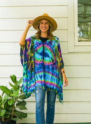 C3165- Hand Dyed Hippie Cardigan Cover Up