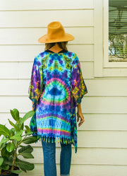 C3165- Hand Dyed Hippie Cardigan Cover Up