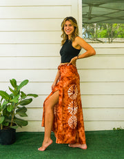 Shibori Hand Dyed Palazzo Wrap Pants