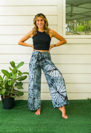 Shibori Hand Dyed Palazzo Wrap Pants