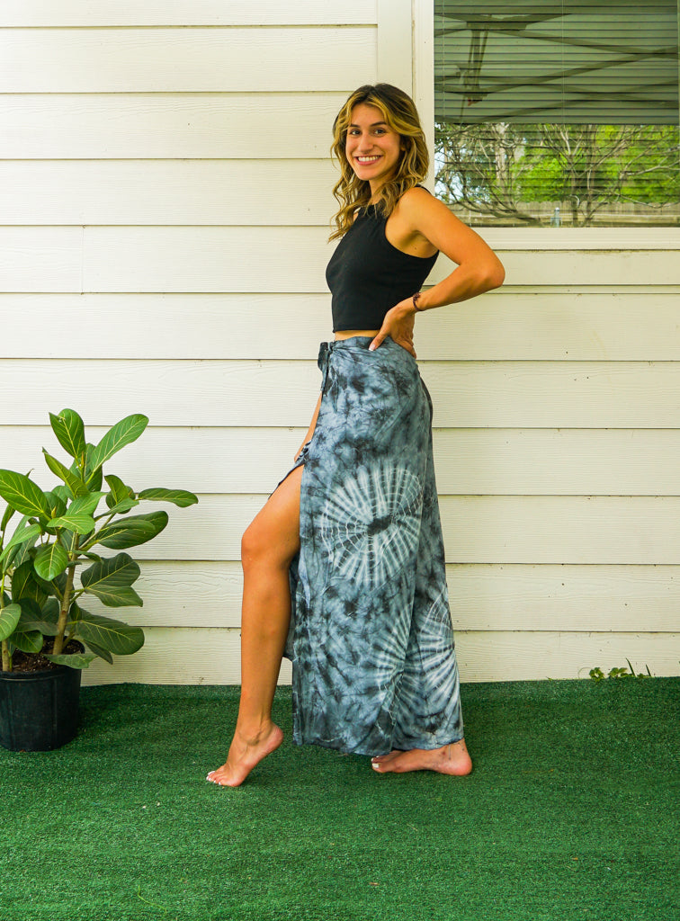 Shibori Hand Dyed Palazzo Wrap Pants