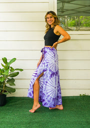 Shibori Hand Dyed Palazzo Wrap Pants