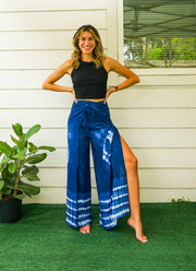 Shibori Hand Dyed Palazzo Wrap Pants