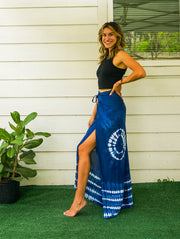 Shibori Hand Dyed Palazzo Wrap Pants