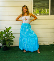 K3413- Hand Dyed Tiered Maxi Hippie Skirt