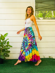 K3434- Hand Dyed Tiered Maxi Hippie Skirt