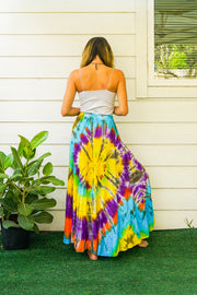 K3445- Hand Dyed Tiered Maxi Hippie Skirt