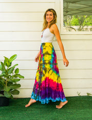 K3458- Hand Dyed Tiered Maxi Hippie Skirt