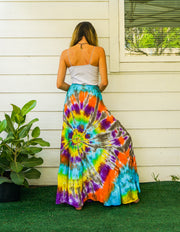 K3461- Hand Dyed Tiered Maxi Hippie Skirt