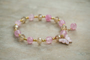 Blush Butterfly Charm Bracelet