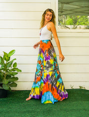 K3474- Hand Dyed Tiered Maxi Hippie Skirt