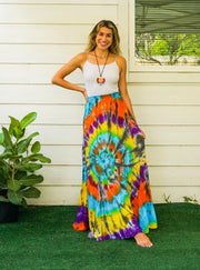 K3474- Hand Dyed Tiered Maxi Hippie Skirt