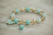 Jade Serenity Butterfly Charm Bracelet