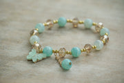 Jade Serenity Butterfly Charm Bracelet