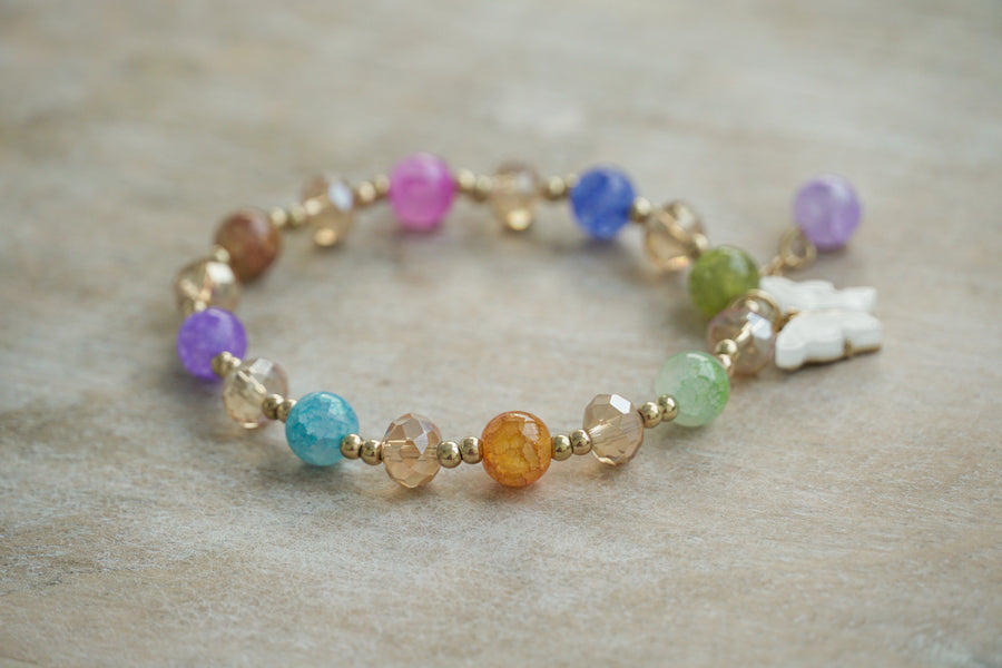 Radiant Harmony Butterfly Charm Bracelet