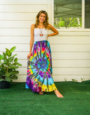 K3502- Hand Dyed Tiered Maxi Hippie Skirt